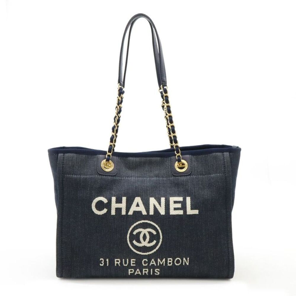 Chanel Denim Leather Medium Tote Bag